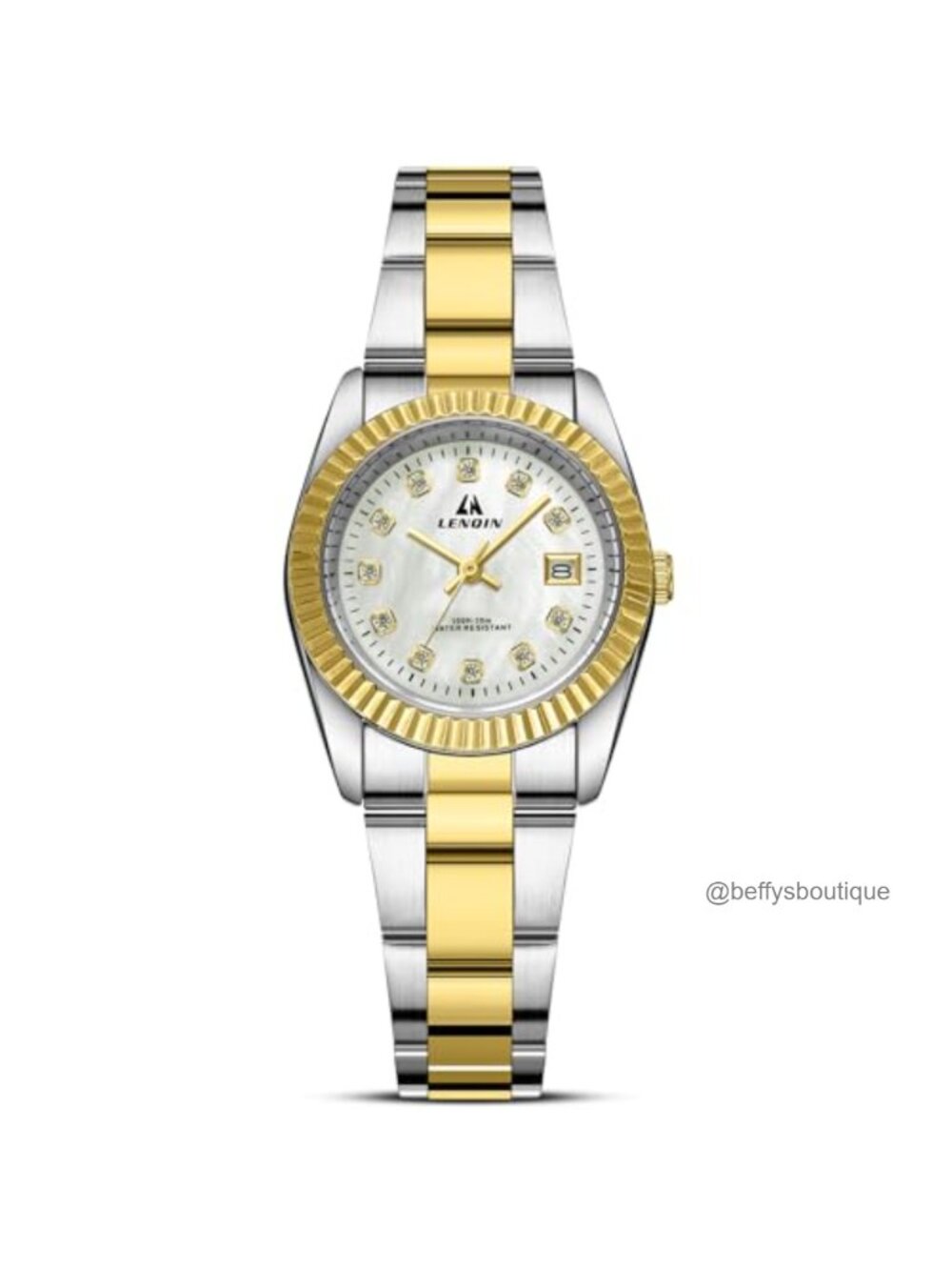 Women's Stainless Steel Quartz Watch Easy Read Waterproof 30m Analog Wristwatch